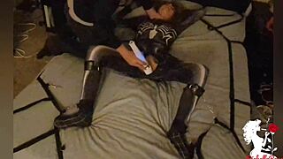 SPIDER WOMAN CAPTURED, TOYED WITH, AND CREAMPIED IN INTENSE BONDAGE SESSION