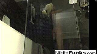 Nikita Von James Teases With Her Pussy In Shower