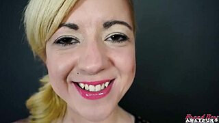 Блондинка-милашка Кейтон сосет хуй и получает еблю в пизду