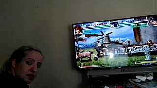 Video Games and Sex with Blue Eyed Blonde Latina Big Ass