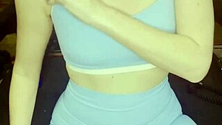 sexy milf works out in gym