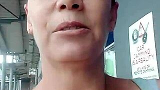 This compilation features public flashing, cum walks, and pussy play with big natural tits