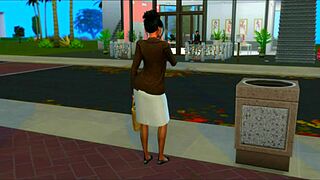 cinderella milf enjoys shopping in the shoe store with fun activities