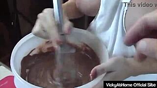 Mature Vicky Vette Gives Sloppy Blowjob in Lingerie and Swallows Cum