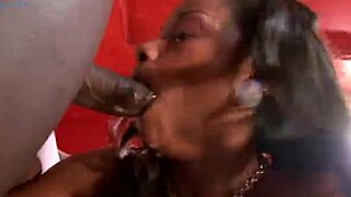 Ebony milf watches husband shower, wants big cock