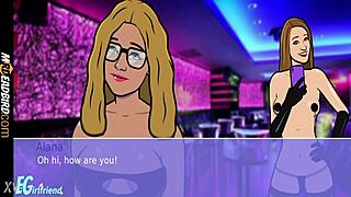 Strip club features mature lesbian dancing and striptease with clothes ripped