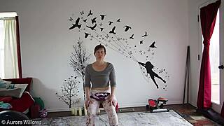 In yoga lesson 339, the instructor guides through poses focusing on flexibility