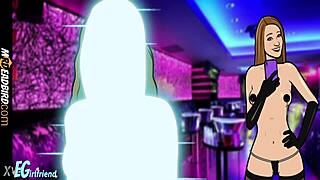 Strip club features mature lesbian dancing and striptease with clothes ripped