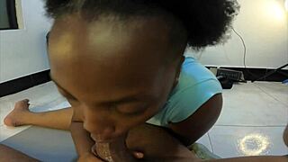 papi i am your very submissive black ebony sloppy head slut toy stick your big cock here let me suck n spit play - jhodez1 😈