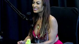 Belinha Baracho shows tits in sheer red outfit