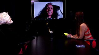 Belinha Baracho shows tits in sheer red outfit