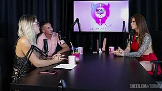 tati weg on bora cast with bruna carlos, see through red?