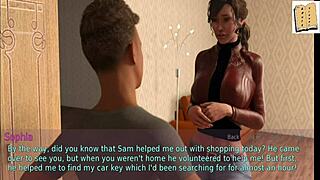 A Wife And Stepmother In A Big Tits Game.