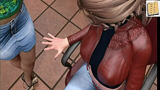 A Wife And Stepmother In A Big Tits Game.