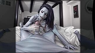 muscular milf as furry shark hints at wild encounters