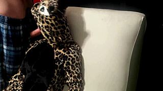 Risky fuck doll session while mom makes breakfast in 4K