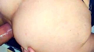 beautiful fitness milf getting bent over for close up anal assfucking