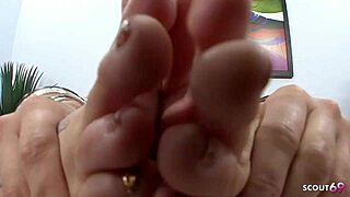 Slim Blue Eyes Mature Gets Rough Fucked and Cum on Feet