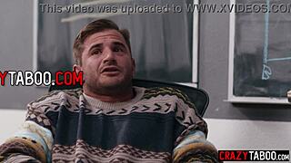 horny teacher fucks colleague after he masturbated in classroom roughly