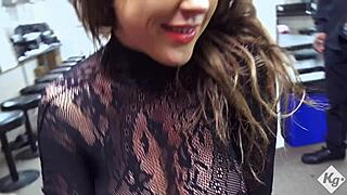 Naughty Milf Stripper Sucks Off A Group Of Lads Backstage