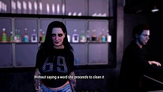 I play Tales From The Deep, exploring Eve's big tits and shaved pussy.