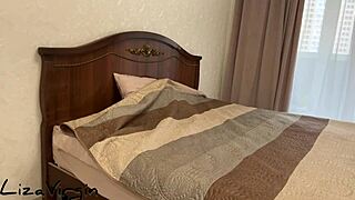 mommy found a toy and decided to fool around alone in the bedroom