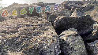 Couple Play Voyeur At Public Bar And Beach