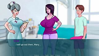 Sexnote part 6: the cartoon parody where the teacher and classmate play the game with big tits