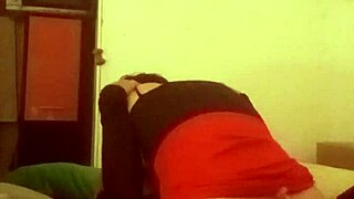 My stepmother arrives drunk from party in short red dress