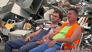 i saw german milf with big tits get anal outdoor threesome