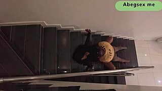 Step Sister Fucks Brother On Stairs, Squirting On Huge Black Dick