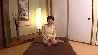 chiaki wife of wealthy president makes av debut with doggy lick