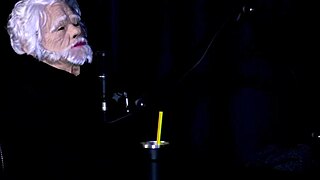 milf in lingerie gives handjob to big black cock pov