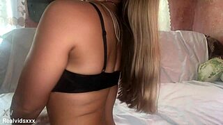 Amateur blonde milf masturbates to orgasm