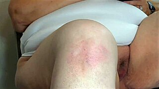 Why is this big ass milf flashing her pussy in the office without panties?