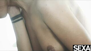 see two girls in sexy lingerie give each other multiple orgasms