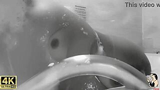 milf teacher relaxes in bubble bath