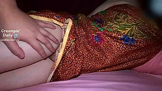 Neighbor milf's tight pussy massaged boldly with huge dildo.