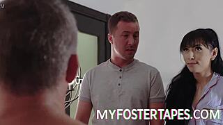 New Foster Step Mother Becky Bandini Cannot Wait To Welcome Her Foster Step Daughter Judy Jolie To Her Home However On Her First Night At The House Judy And Her Foster Step Brother Sneak