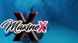 maxine x looks sexy in red outfit