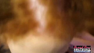 Ginger cassie sucks cock and rimjobs