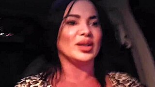 Big Pussy Brunette Excites Driver In Car Rides