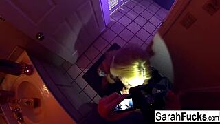 Pornstar Sarah Jessie Gives A Bj In The Bathroom