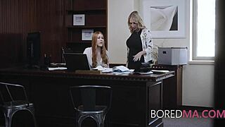 bored milf gets freeused in office threesome