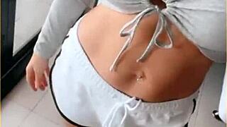 Wifey stuns with perfect tit flashing shirt!