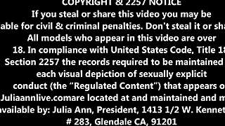 Julia ann loves glass dildos! milf takes it deep in slit!