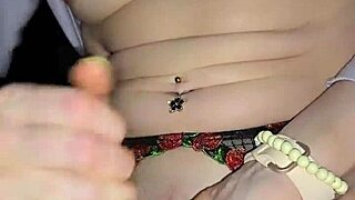 I watch milf jerk cock and ride dildo in panties