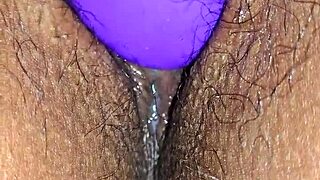 Latina housewife's tight pussy gets cum covered up close