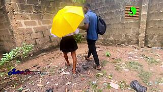 Petite MILF Bent Over for Big Black Cock