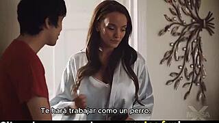 my stepmom looks hot and tempting in spanish sub